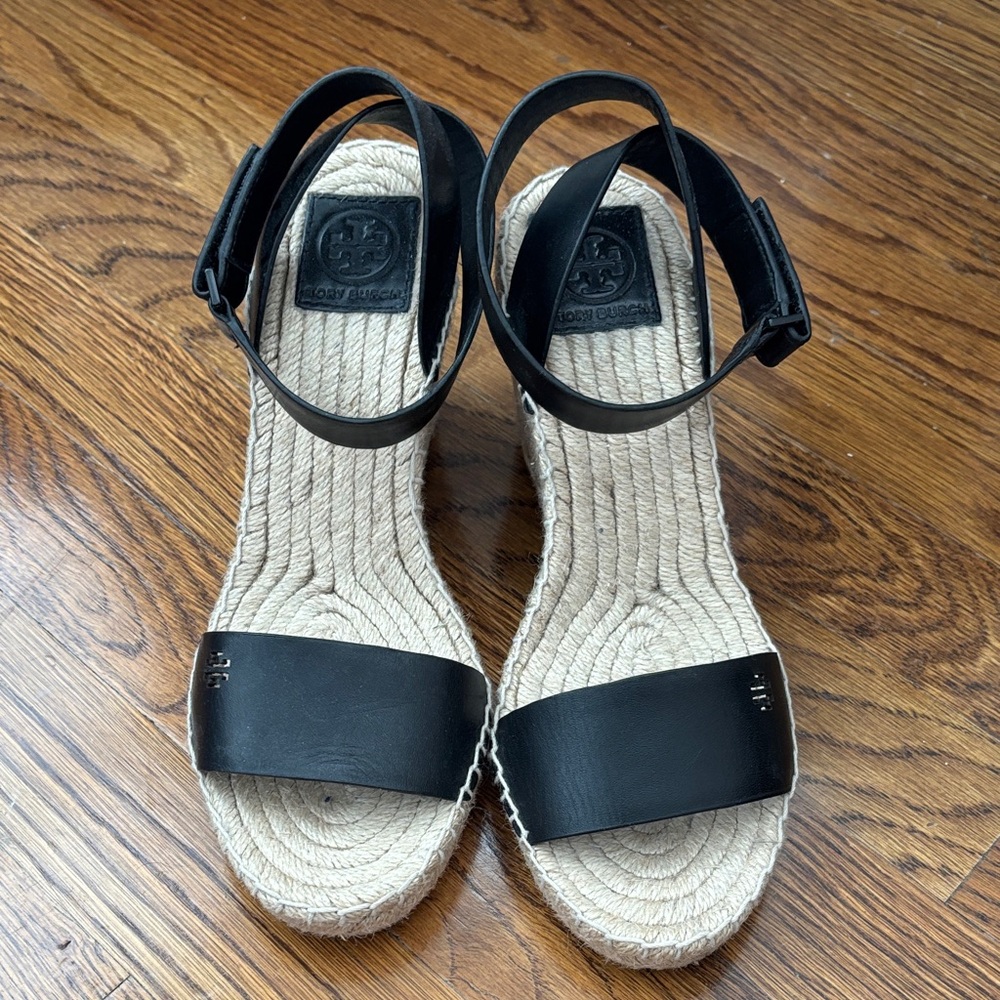 Tory Burch Black Espadrille Sandals